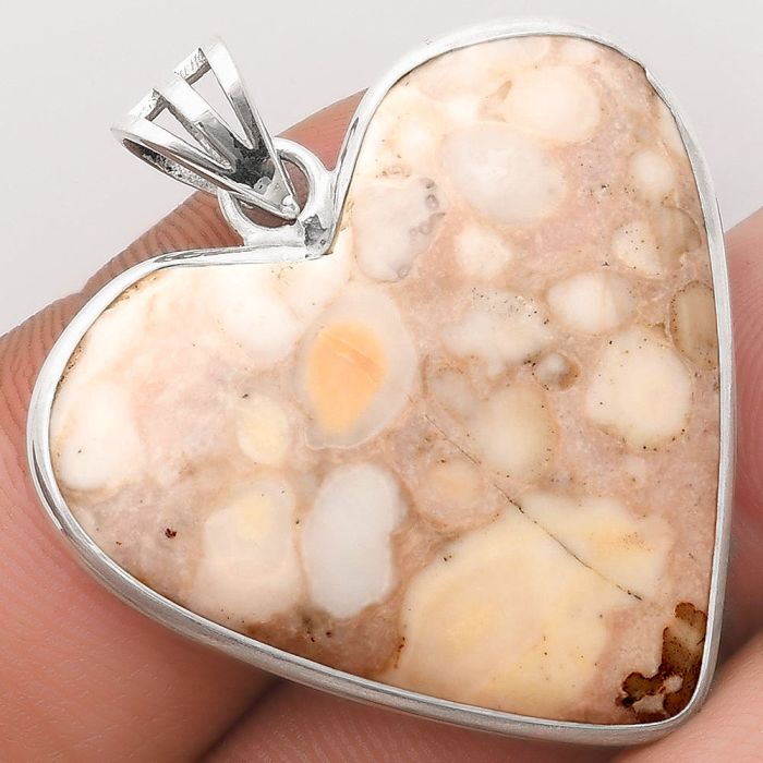 Valentine Gift Heart Natural Cobra Jasper Pendant SDP106409 P-1043, 30x32 mm