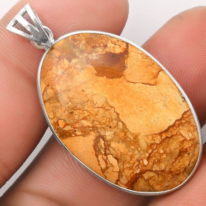 Natural Picture Jasper Pendant SDP106419 P-1001, 22x33 mm