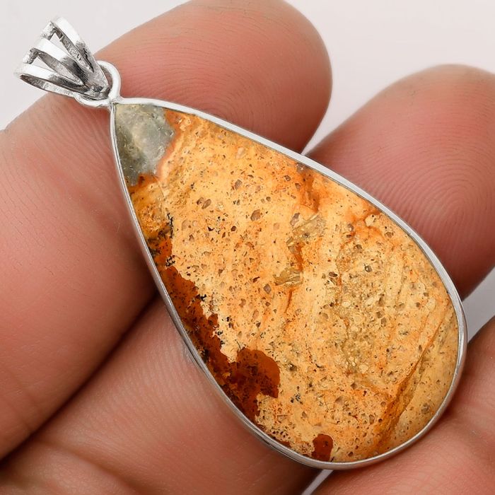 Natural Picture Jasper Pendant SDP106499 P-1001, 20x36 mm