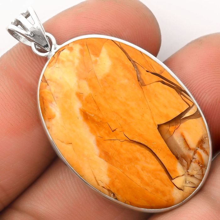 Natural Brecciated Mookaite Pendant SDP106523 P-1001, 23x32 mm