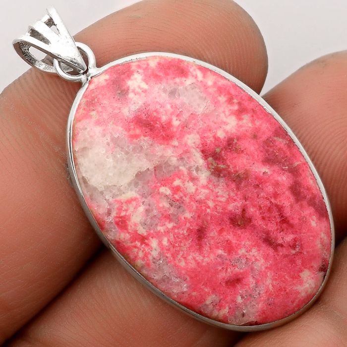 Natural Pink Thulite - Norway Pendant SDP106530 P-1001, 21x31 mm