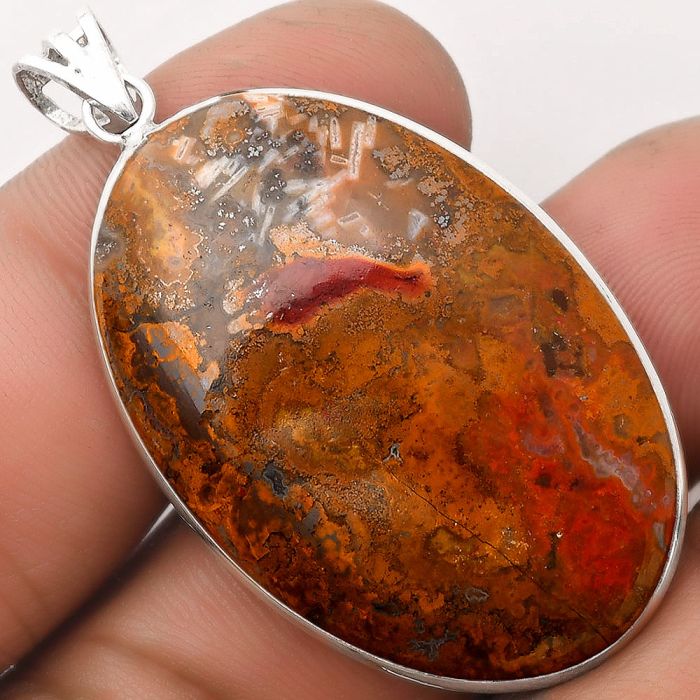 Natural Rare Cady Mountain Agate Pendant SDP106570 P-1001, 25x38 mm