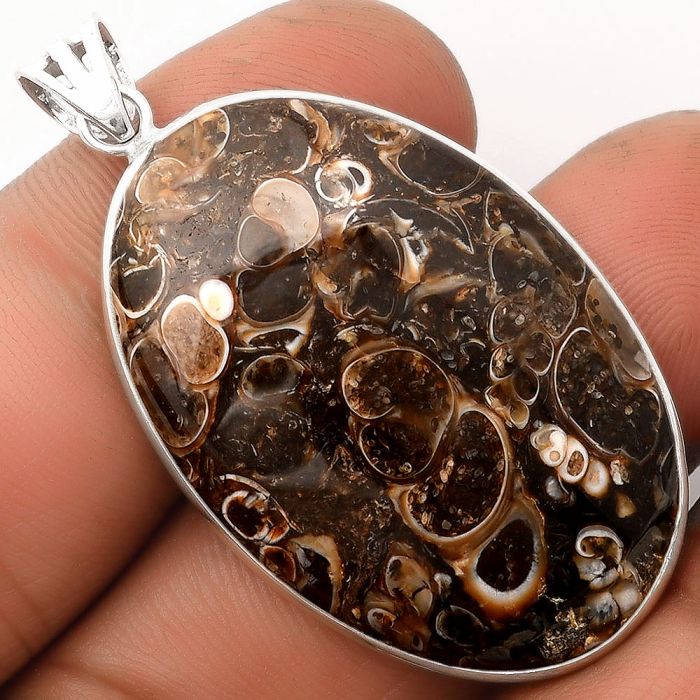 Natural Turtella Jasper - USA Pendant SDP106572 P-1001, 24x37 mm