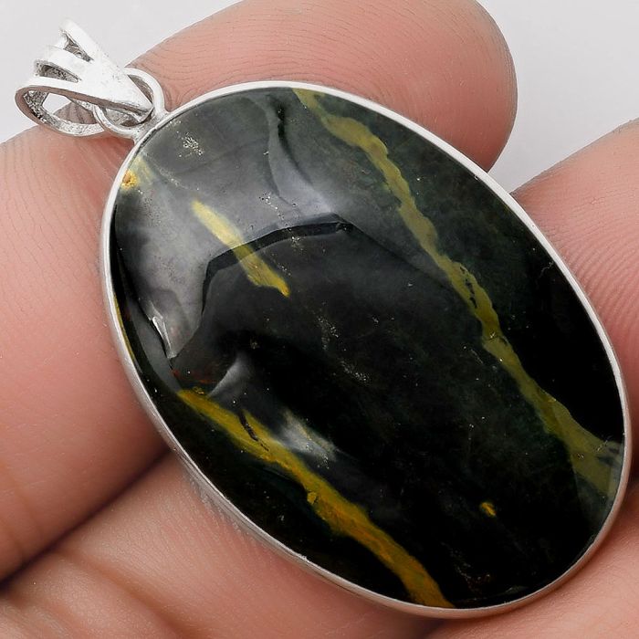 Natural Rhyolite - Rainforest Jasper Pendant SDP106594 P-1001, 23x35 mm