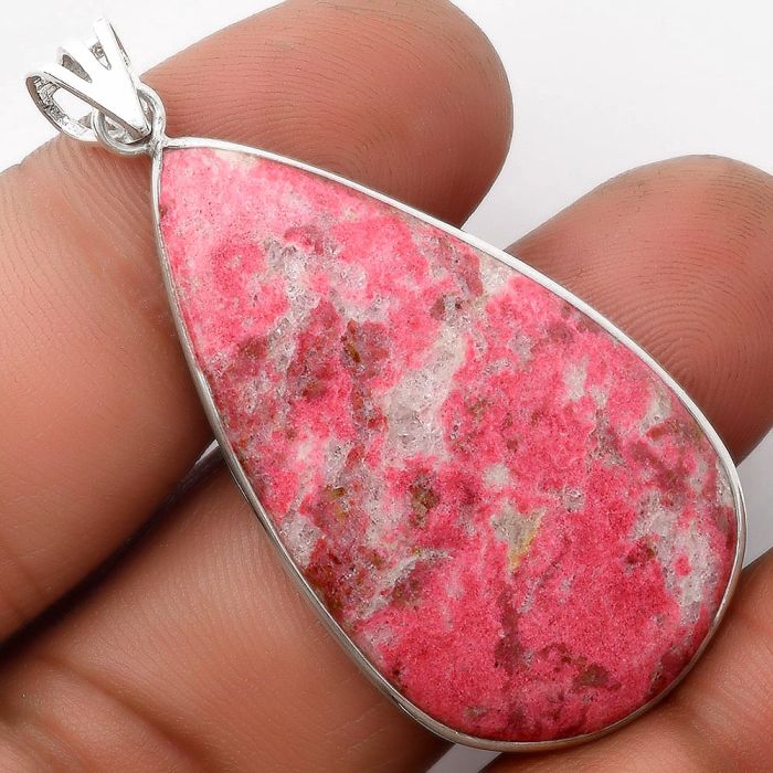 Natural Pink Thulite - Norway Pendant SDP106605 P-1001, 22x40 mm