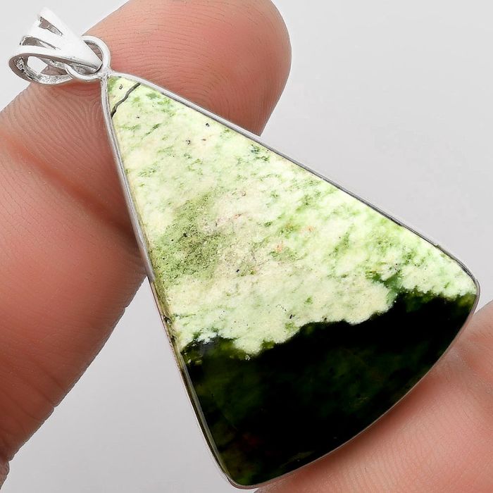 Natural Chrome Chalcedony Pendant SDP106639 P-1001, 27x38 mm