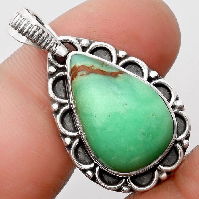 Natural Boulder Chrysoprase - Australia Pendant SDP106703 P-1080, 13x19 mm