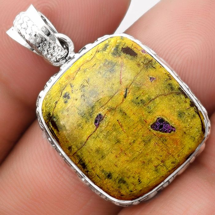 Natural Stichtite Pendant SDP106762 P-1060, 18x21 mm