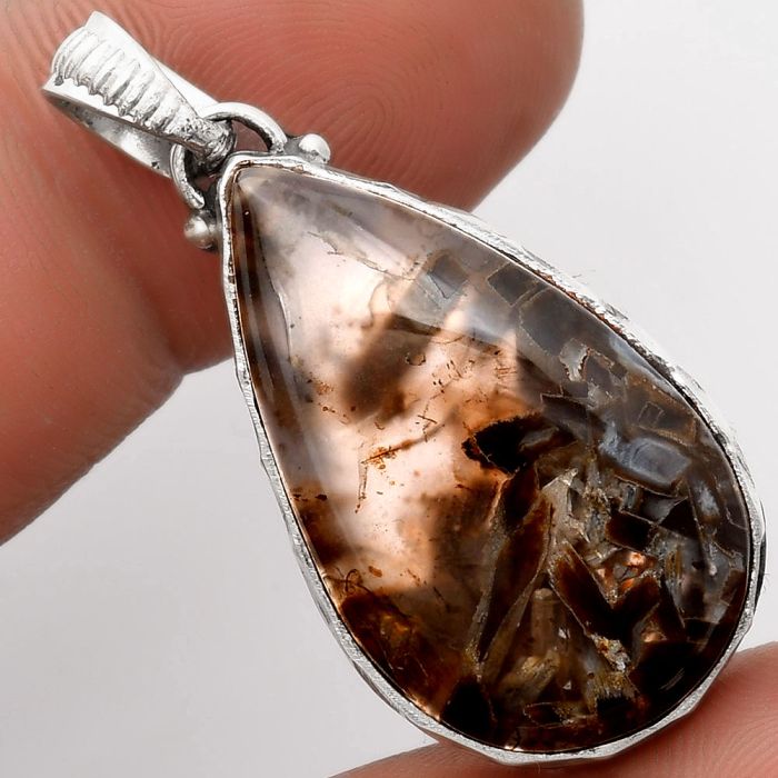 Natural Tube Agate - Turkish Pendant SDP106803 P-1082, 18x29 mm