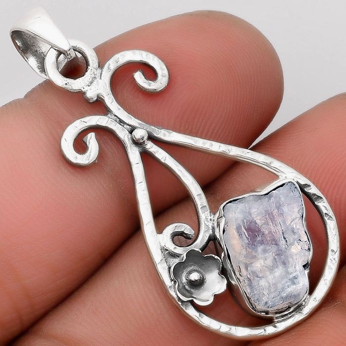 Natural Rainbow Moonstone Rough - India Pendant SDP106949 P-1714, 9x14 mm