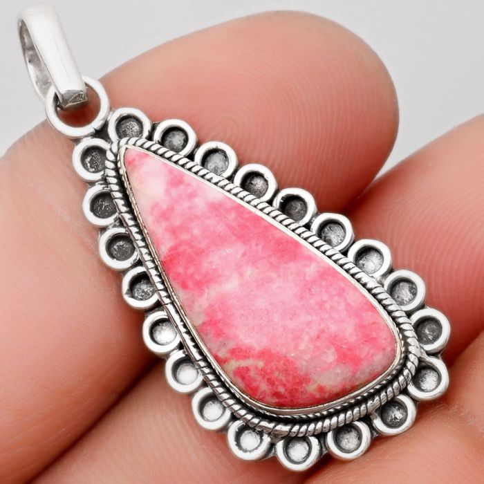 Natural Pink Thulite - Norway Pendant SDP106984 P-1214, 10x24 mm