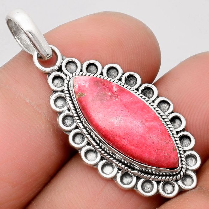 Natural Pink Thulite - Norway Pendant SDP106991 P-1214, 9x21 mm