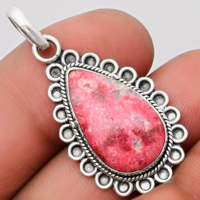 Natural Pink Thulite - Norway Pendant SDP107005 P-1214, 13x20 mm