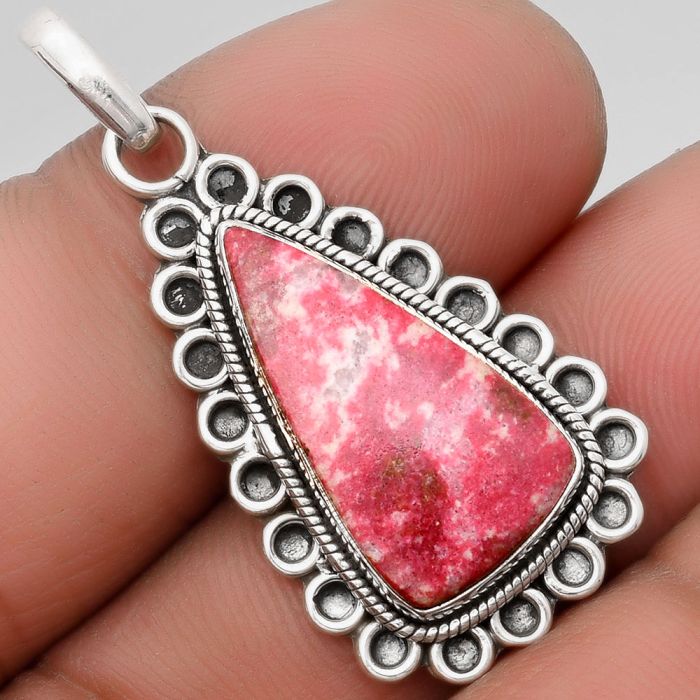 Natural Pink Thulite - Norway Pendant SDP107010 P-1214, 11x20 mm