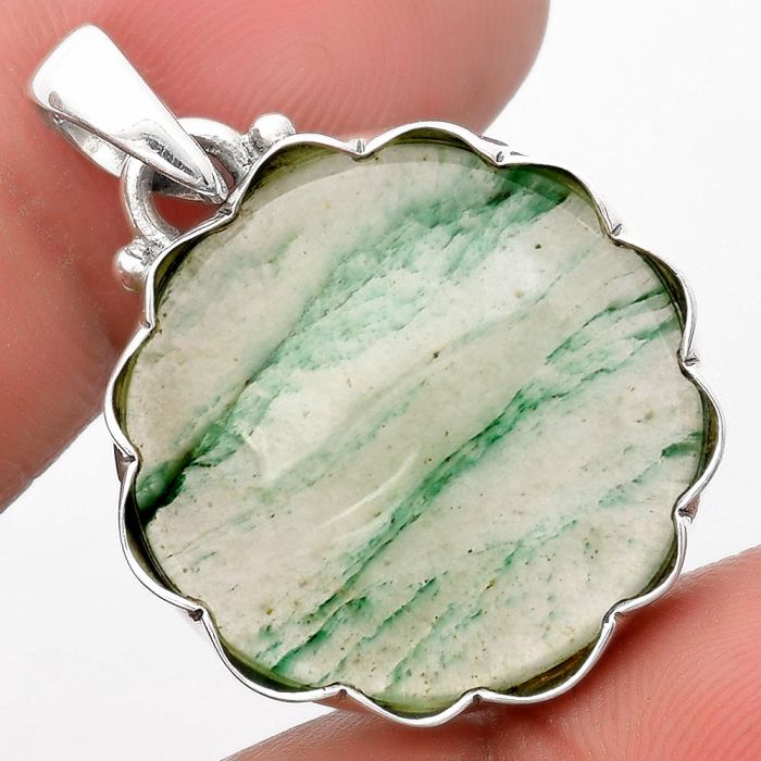 Natural Green Aventurine Pendant SDP107075 P-1555, 22x22 mm