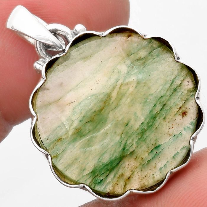 Natural Green Aventurine Pendant SDP107076 P-1555, 22x22 mm