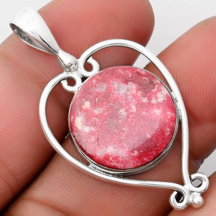 Natural Pink Thulite - Norway Pendant SDP107110 P-1285, 18x18 mm