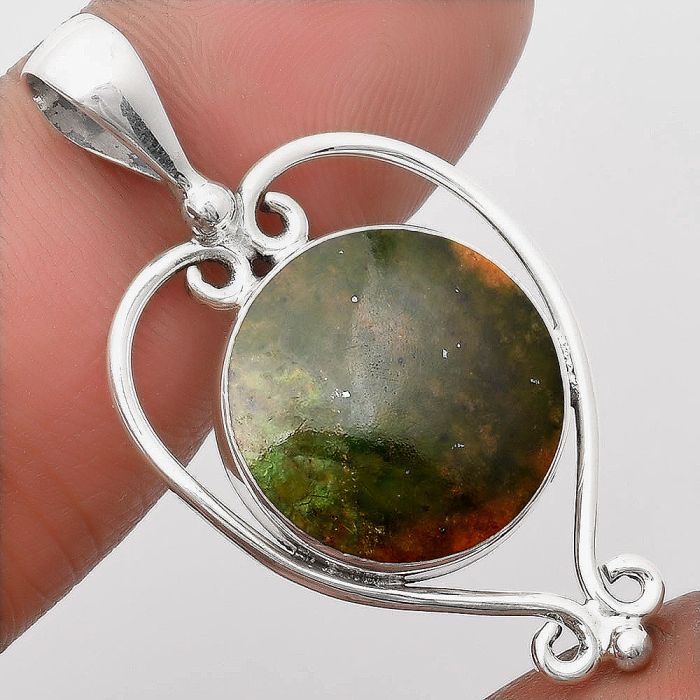 Natural Chrome Chalcedony Pendant SDP107149 P-1285, 17x17 mm