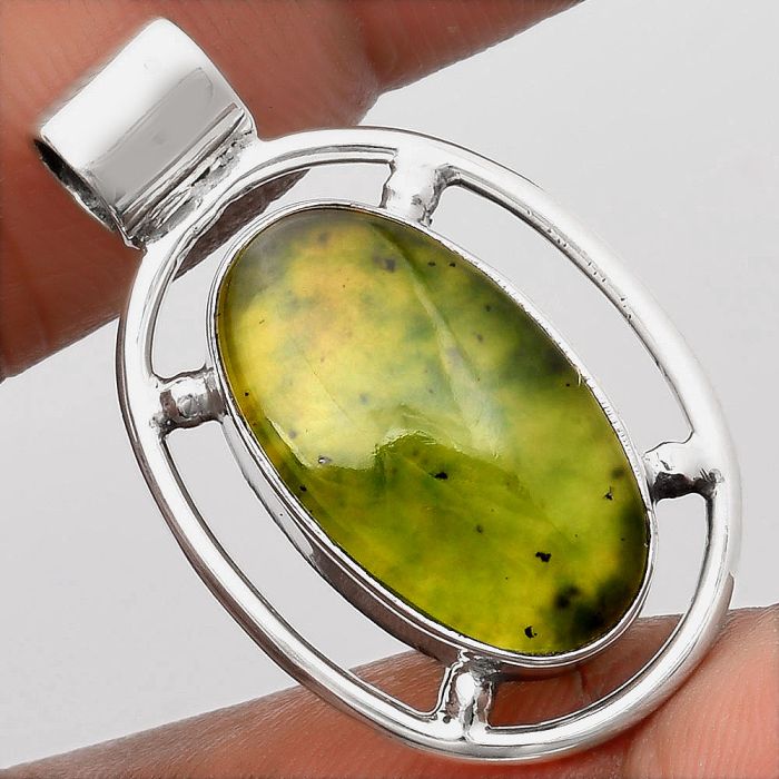 Natural Chrome Chalcedony Pendant SDP107164 P-1609, 11x19 mm