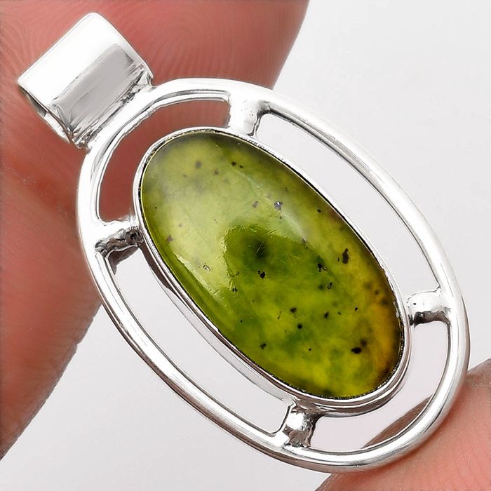 Natural Chrome Chalcedony Pendant SDP107168 P-1609, 10x19 mm