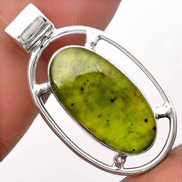 Natural Chrome Chalcedony Pendant SDP107193 P-1609, 11x21 mm