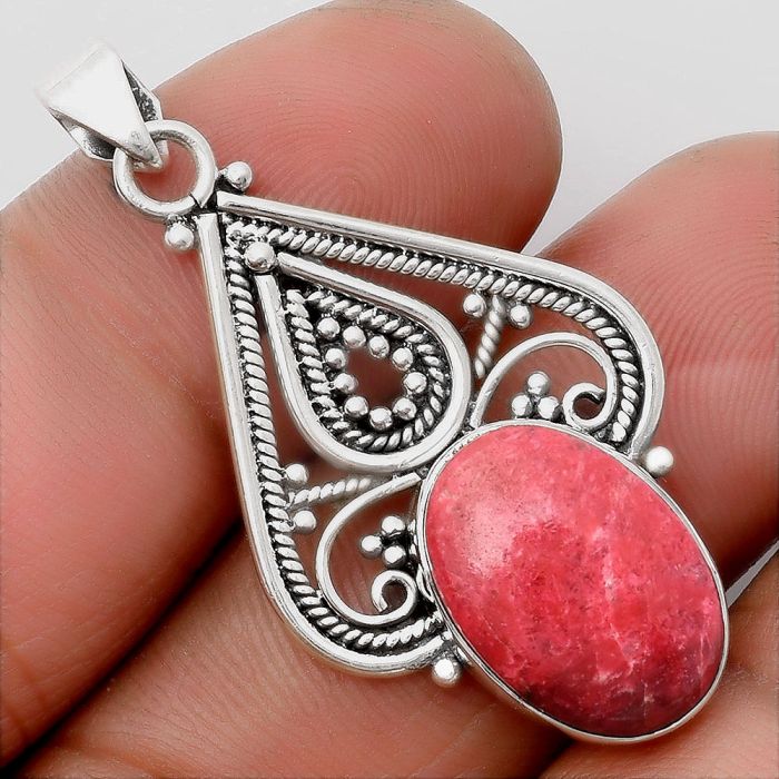 Natural Pink Thulite - Norway Pendant SDP107260 P-1541, 12x16 mm