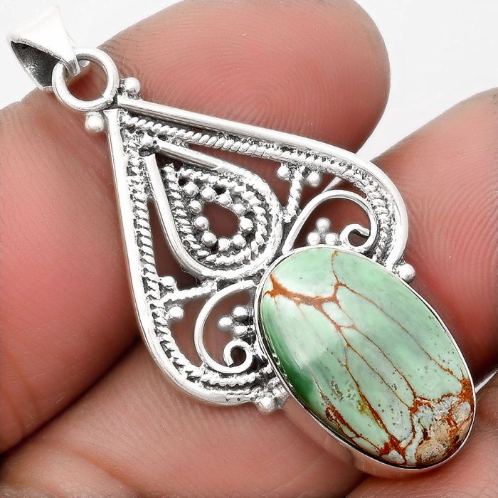 Natural Australian Variscite Pendant SDP107293 P-1541, 12x19 mm