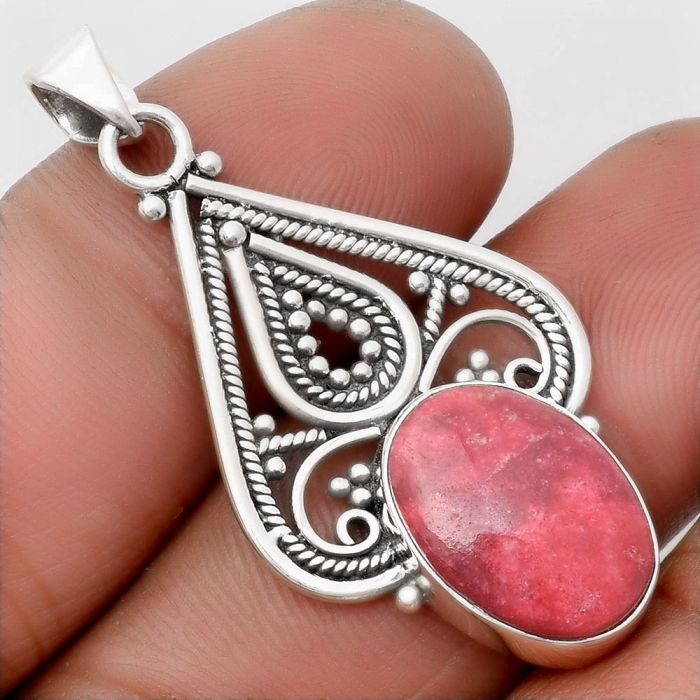 Natural Pink Thulite - Norway Pendant SDP107296 P-1541, 11x16 mm