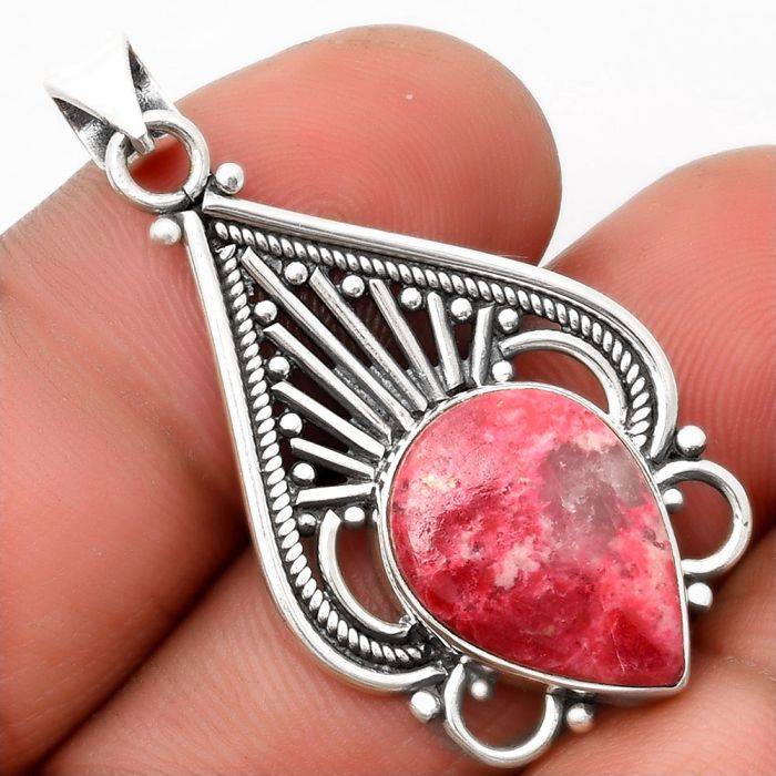 Natural Pink Thulite - Norway Pendant SDP107399 P-1541, 12x16 mm