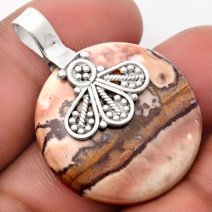 Natural Coffee Bean Jasper Pendant SDP107638 P-1469, 28x28 mm