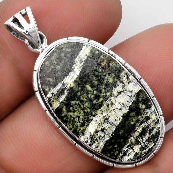 Natural Chrysotile Pendant SDP107978 P-1065, 15x26 mm