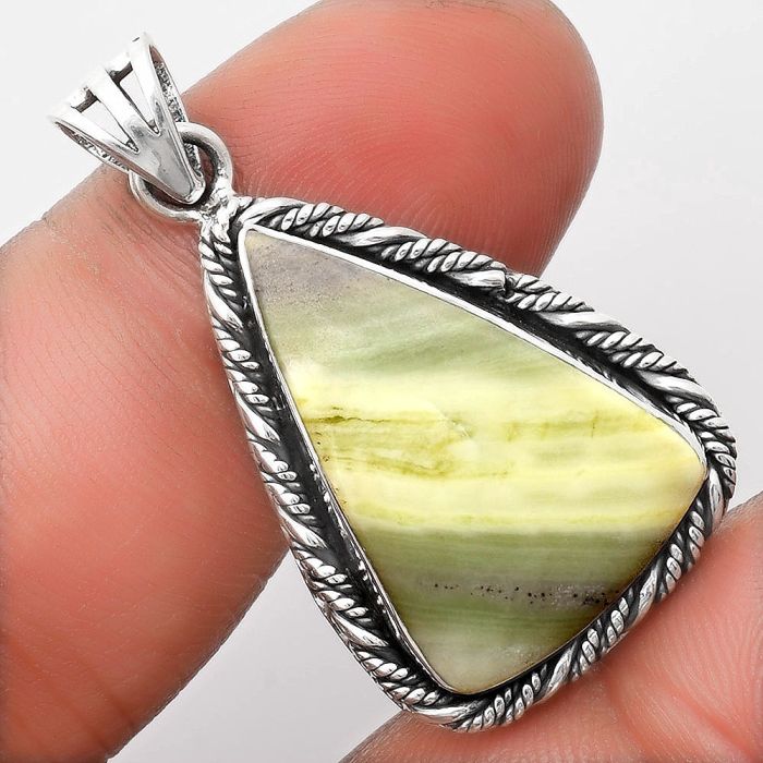 Natural Serpentine Pendant SDP108042 P-1074, 16x24 mm