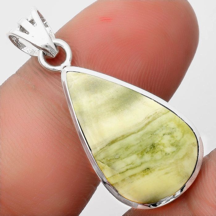 Natural Serpentine Pendant SDP108098 P-1002, 14x23 mm