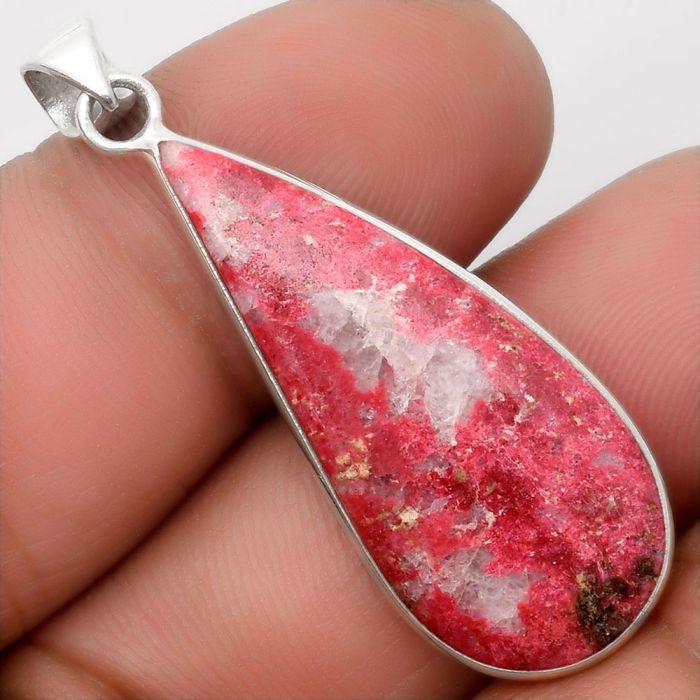 Natural Pink Thulite - Norway Pendant SDP108224 P-1001, 15x35 mm