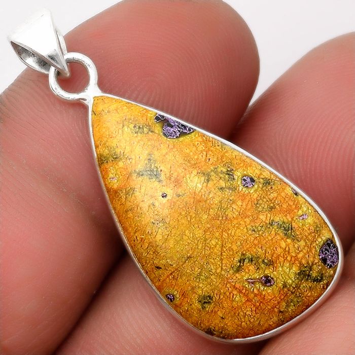 Natural Stichtite Pendant SDP108262 P-1001, 15x27 mm