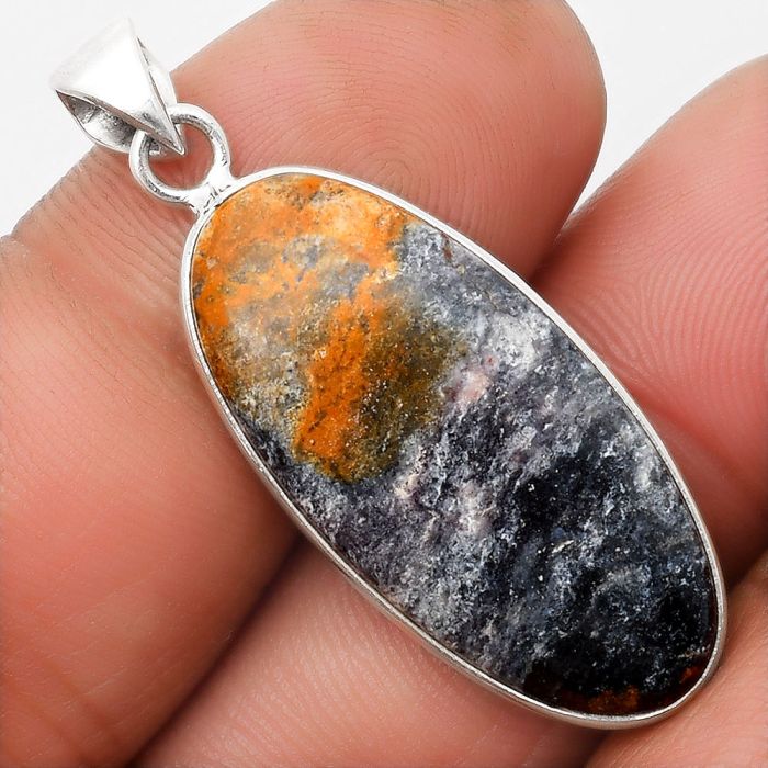 Natural Indian Blanket Jasper Pendant SDP108359 P-1001, 14x30 mm