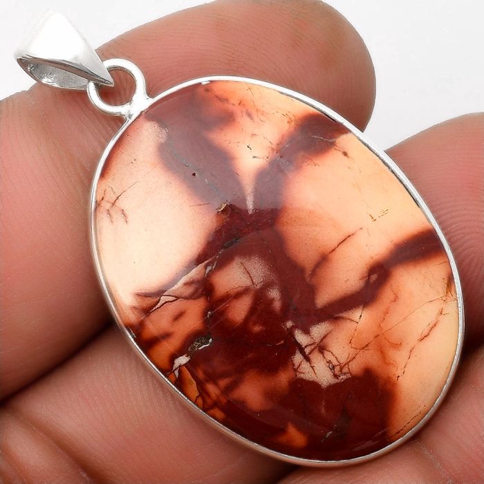 Natural Indian Paint Gemstone Pendant SDP108433 P-1001, 24x32 mm