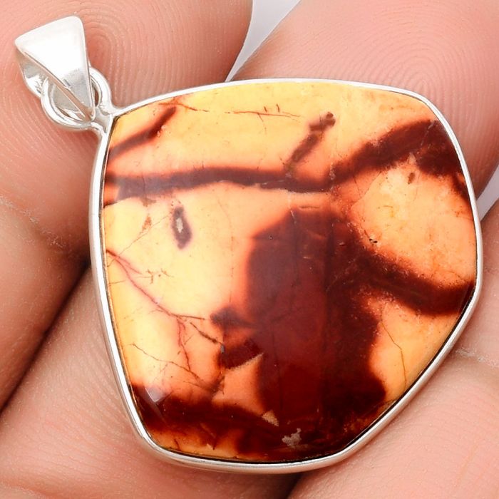 Natural Indian Paint Gemstone Pendant SDP108514 P-1001, 26x29 mm