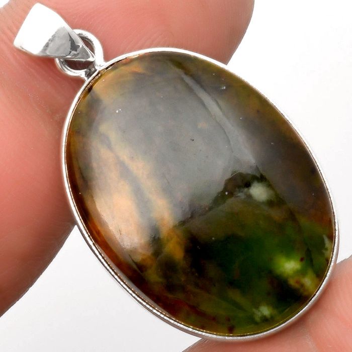 Natural Chrome Chalcedony Pendant SDP108664 P-1001, 21x28 mm