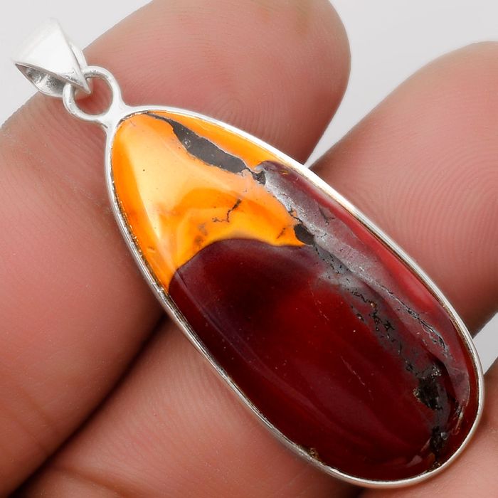 Natural Red Mookaite Pendant SDP108675 P-1001, 16x36 mm