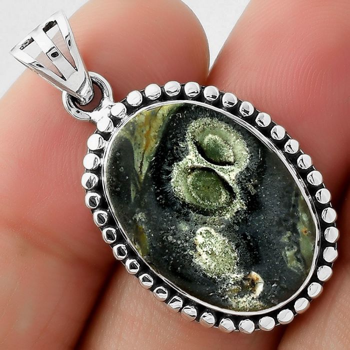 Natural Star Galaxy Jasper Pendant SDP108928 P-1052, 14x20 mm