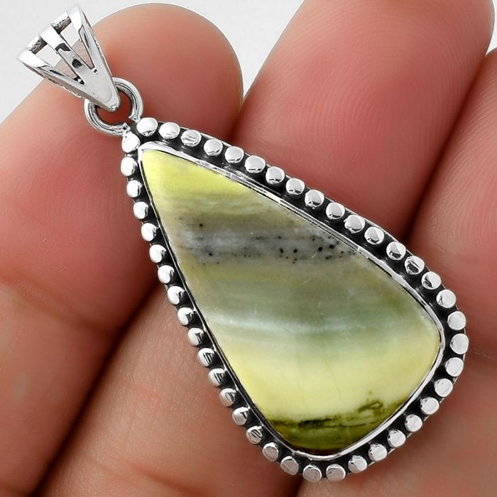 Natural Serpentine Pendant SDP108932 P-1052, 14x27 mm