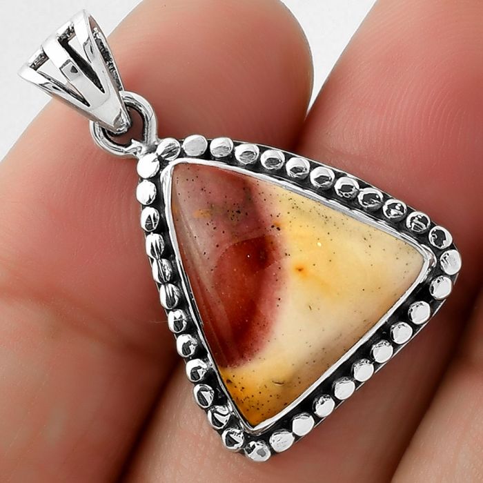 Natural Red Mookaite Pendant SDP108938 P-1052, 15x16 mm