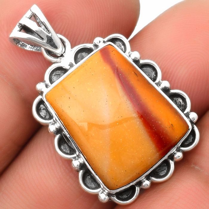 Natural Red Mookaite Pendant SDP108982 P-1080, 15x18 mm