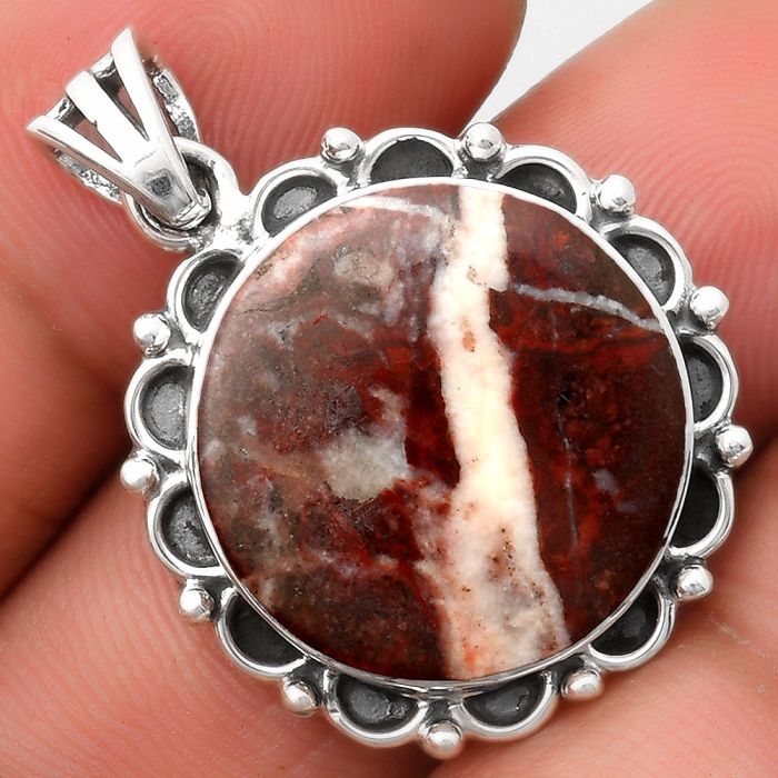 Natural Coffee Zebra Jasper Pendant SDP109016 P-1080, 19x19 mm