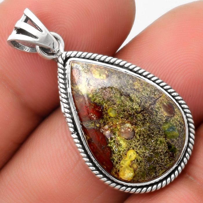 Dragon Blood Stone - South Africa Pendant SDP109075 P-1056, 15x22 mm