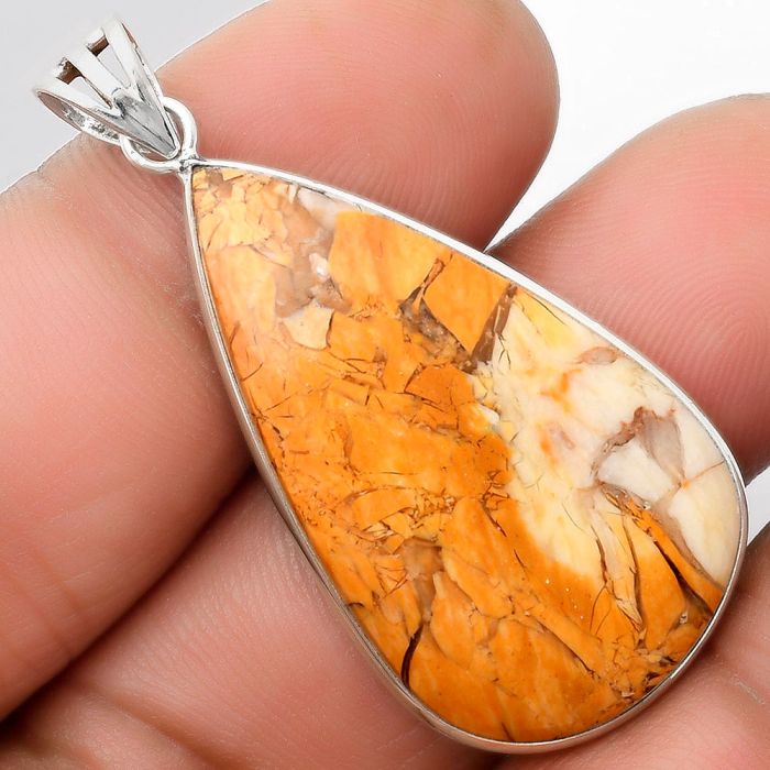 Natural Brecciated Mookaite Pendant SDP109242 P-1001, 21x36 mm