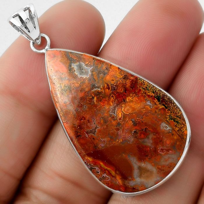 Natural Rare Cady Mountain Agate Pendant SDP109411 P-1001, 21x40 mm