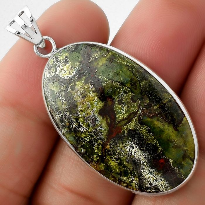 Dragon Blood Stone - South Africa Pendant SDP109416 P-1001, 20x33 mm