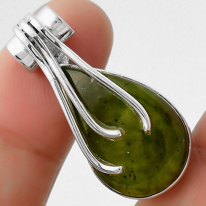 Natural Chrome Chalcedony Pendant SDP109611 P-1675, 15x23 mm